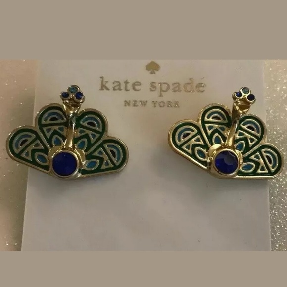 Kate Spade Strut Your Stuff Peacock Earrings - Picture 3 of 4